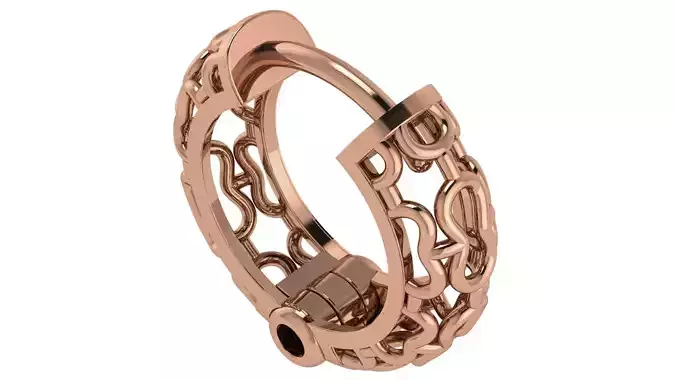 Wire Mesh Plain Gold Hoops Earrings