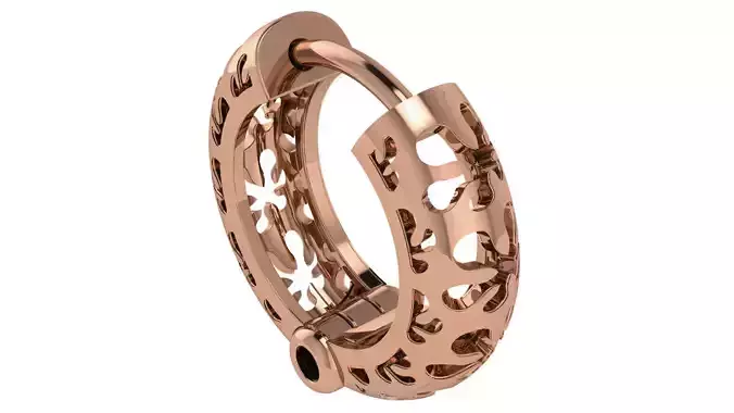 Wire Mesh Plain Gold Hoops Earrings