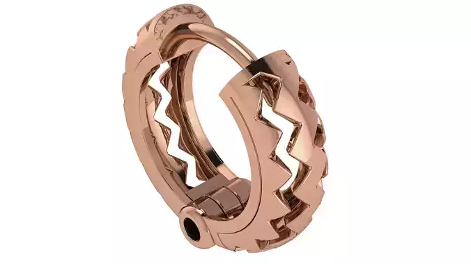 Wire Mesh Plain Gold Hoops Earrings