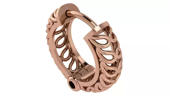 Wire Mesh Plain Gold Hoops Earrings