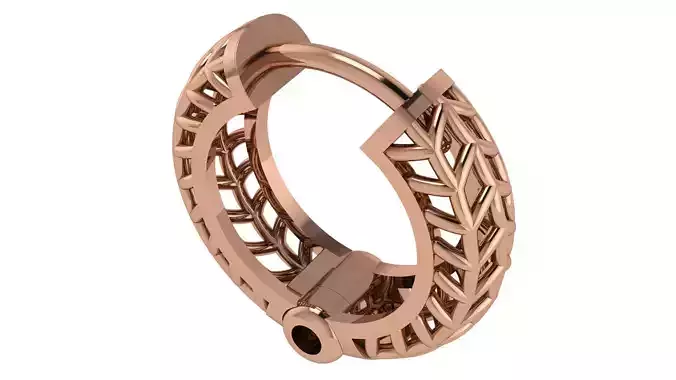 Wire Mesh Plain Gold Hoops Earrings