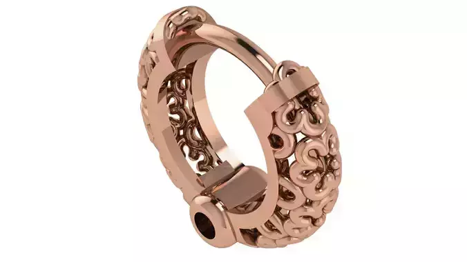 Wire Mesh Plain Gold Hoops Earrings