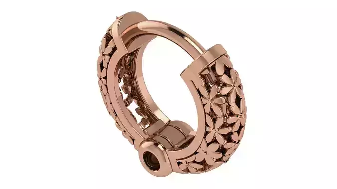 Wire Mesh Plain Gold Hoops Earrings