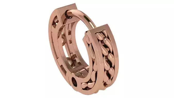 Wire Mesh Plain Gold Hoops Earrings