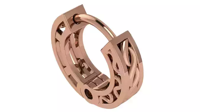 Wire Mesh Plain Gold Hoops Earrings