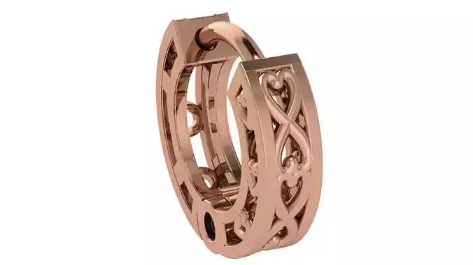 Wire Mesh Plain Gold Hoops Earrings