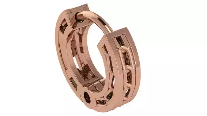 Wire Mesh Plain Gold Hoops Earrings