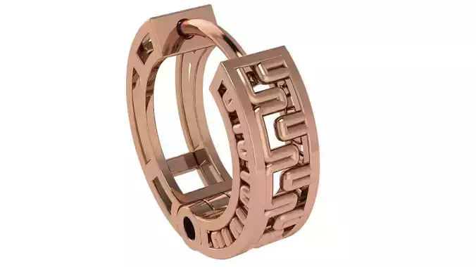 Wire Mesh Plain Gold Hoops Earrings