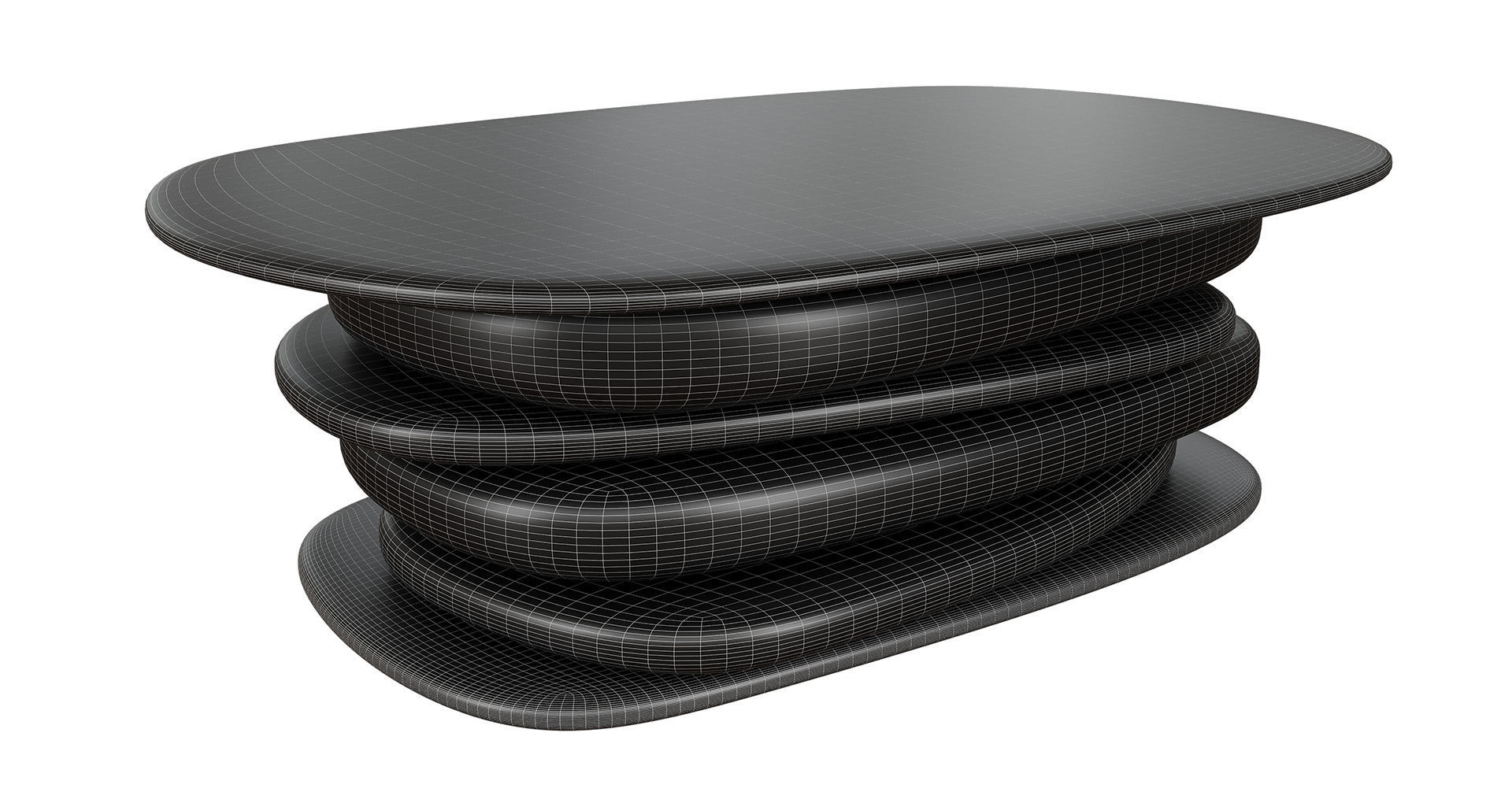 Set of metal and wood coffee tables 3D model_11