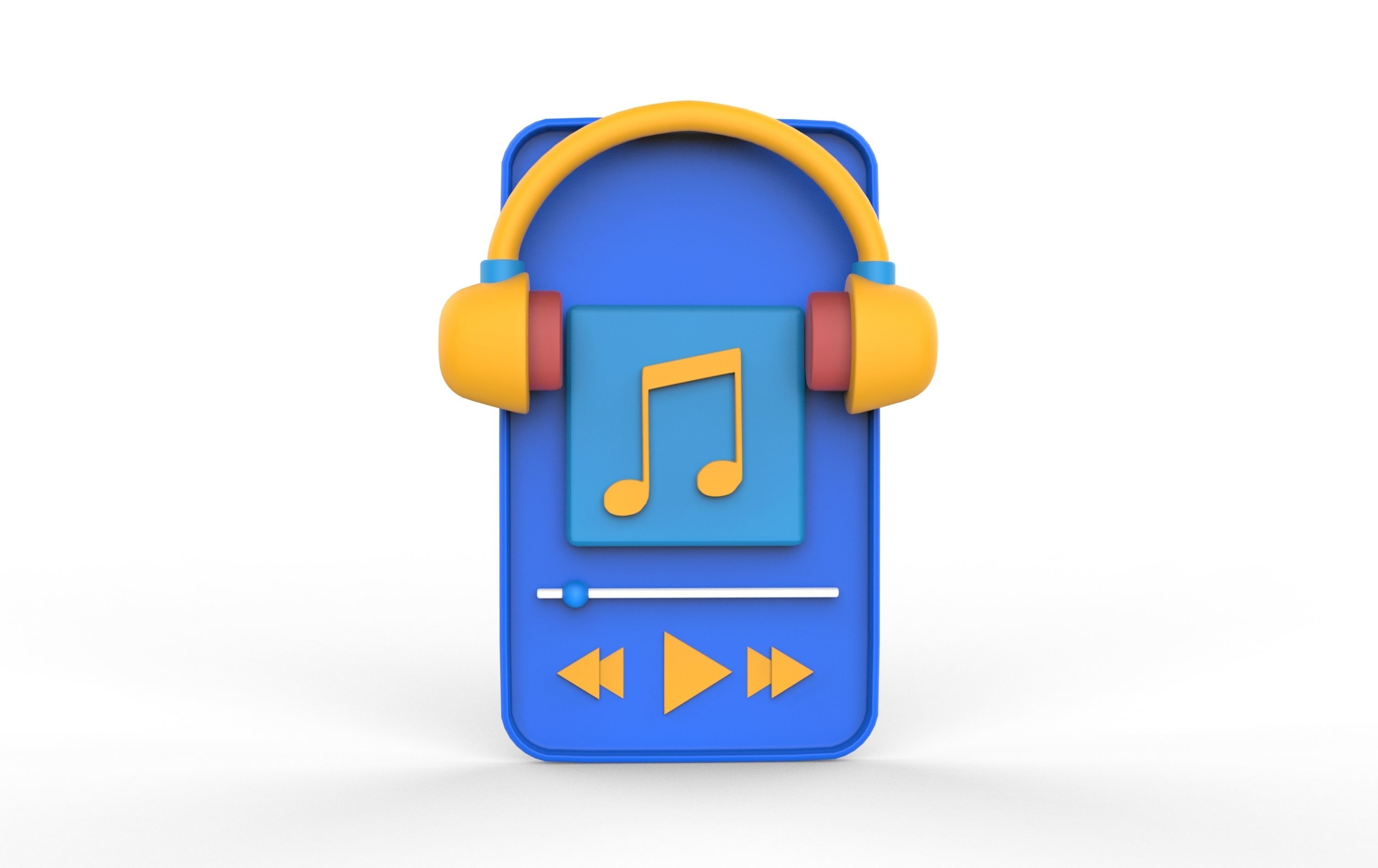 Music Player 3D Icon 3D model_5