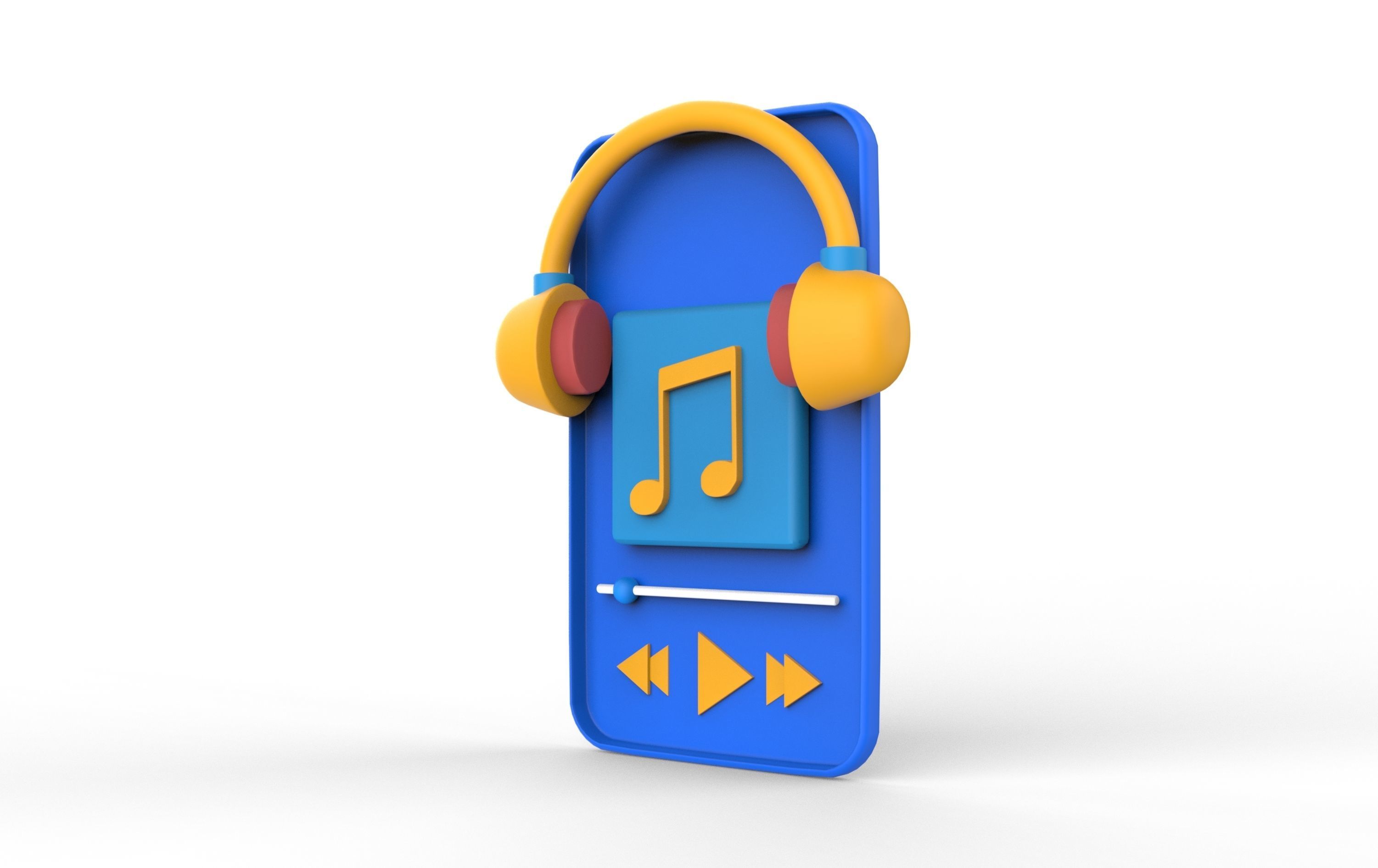Music Player 3D Icon 3D model_6