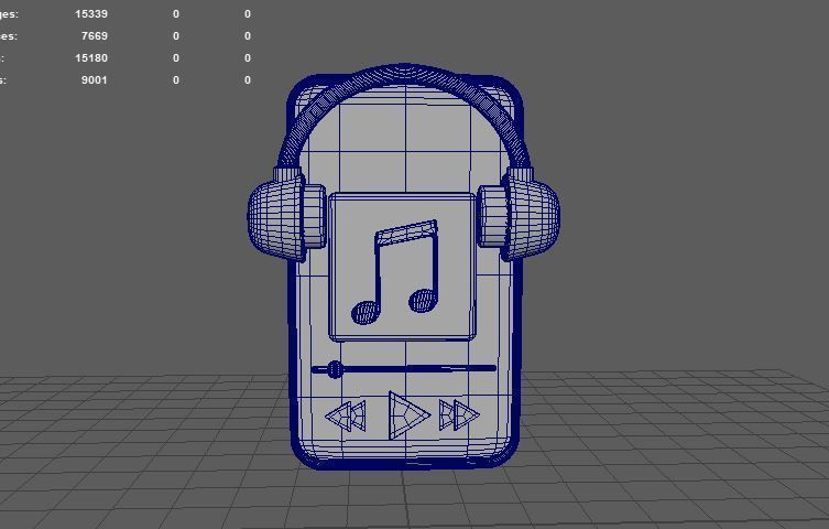 Music Player 3D Icon 3D model_11