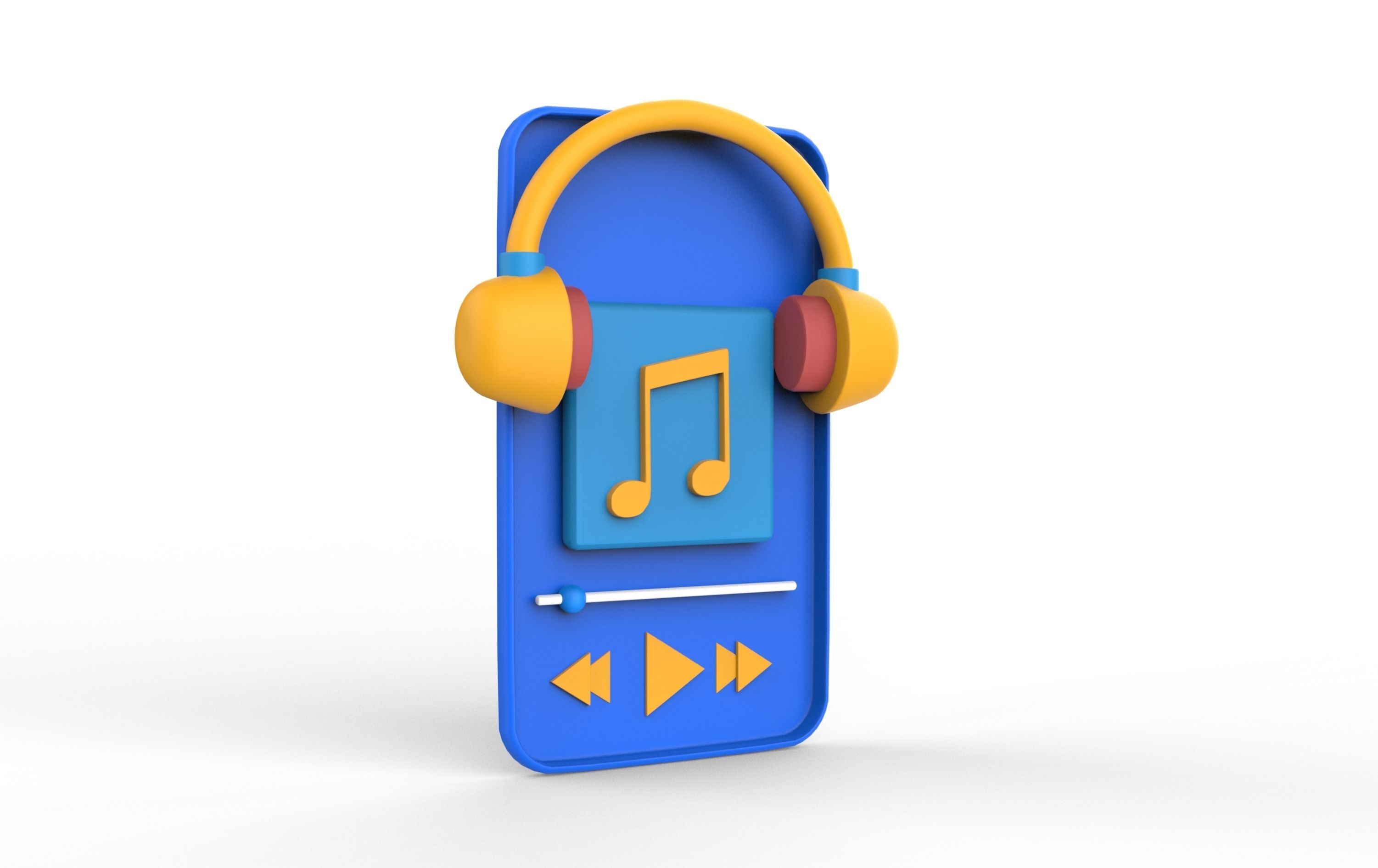 Music Player 3D Icon 3D model_7
