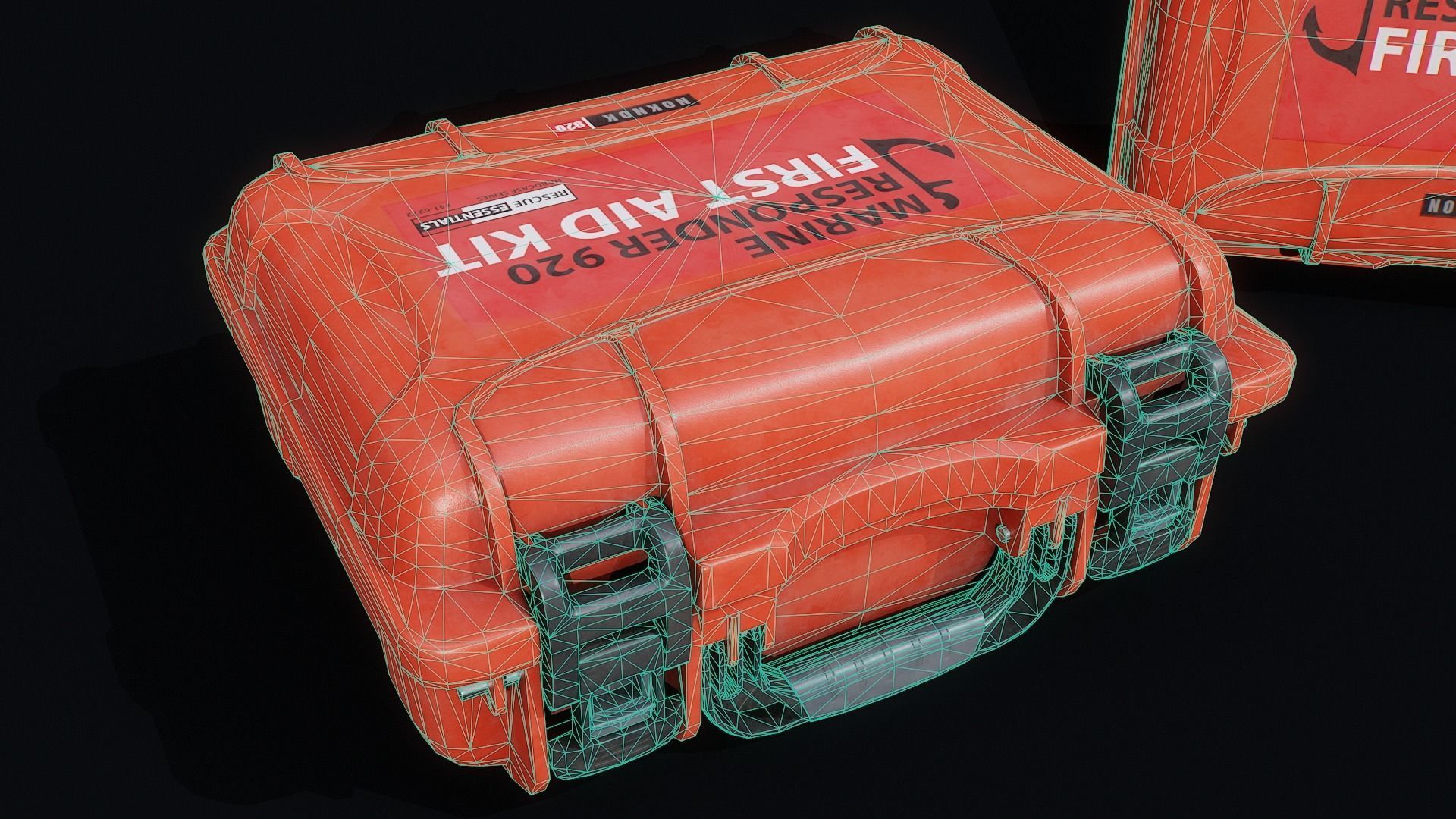 First aid kit low poly  Low-poly 3D model_2