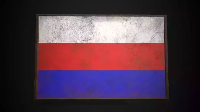 Old Picture Frame With Schaumburg-Lippe Flag - Game Ready PBR  