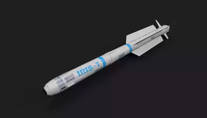 Iris t air to air missile Low-poly 3D model