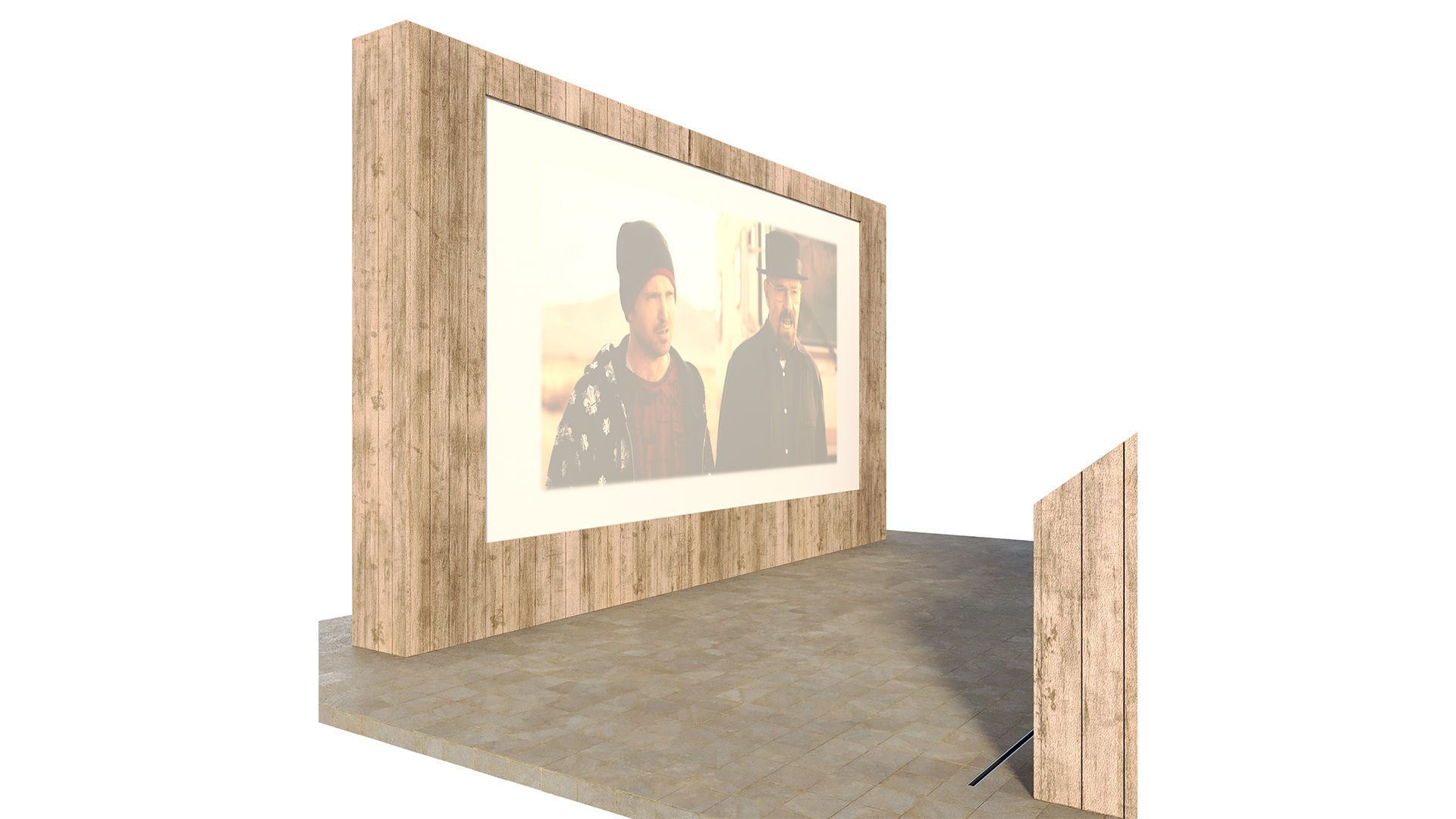 Open air cinema 3D model_5