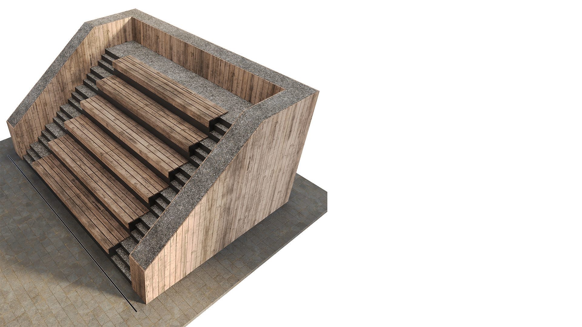 Open air cinema 3D model_6