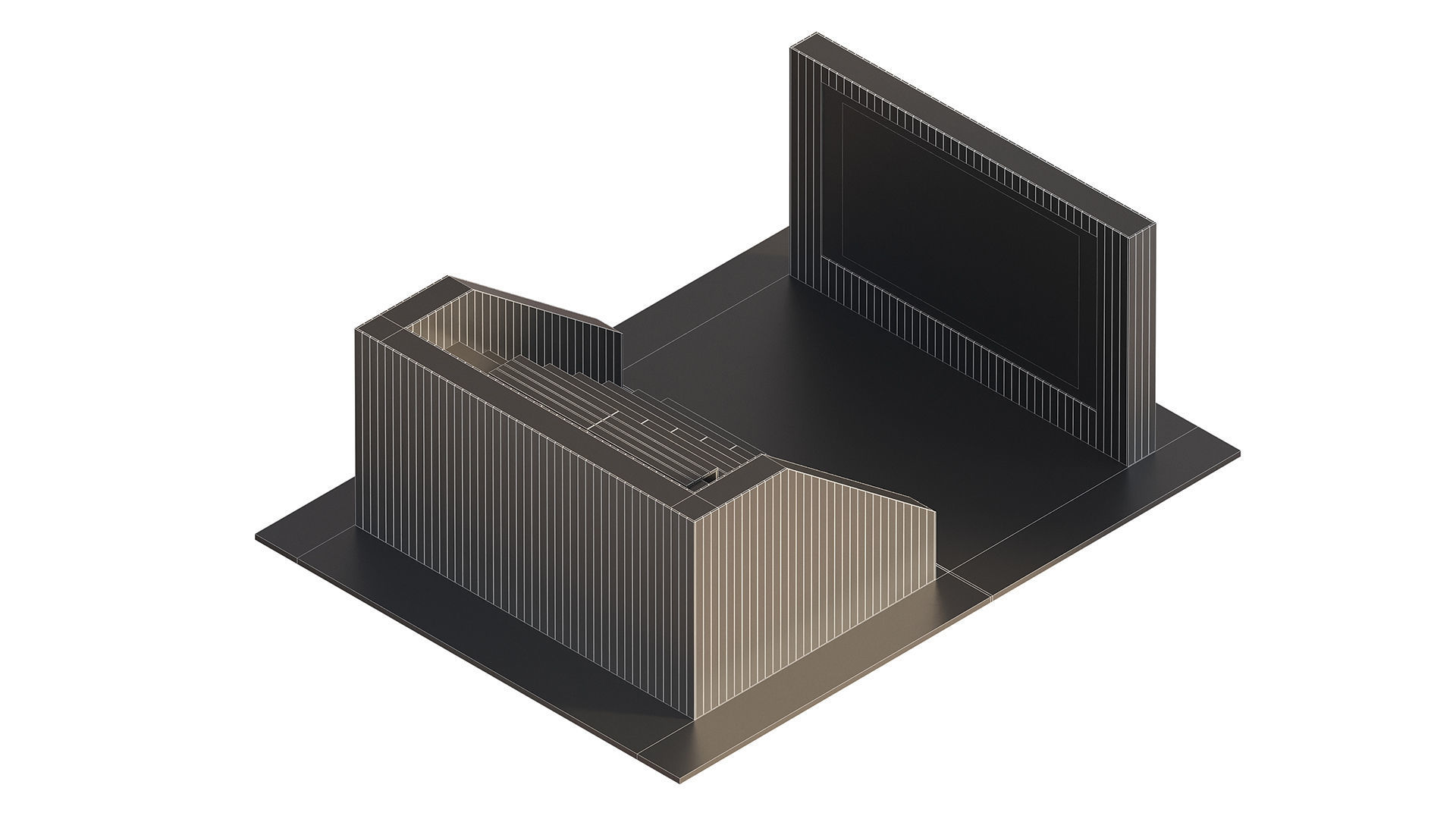 Open air cinema 3D model_11