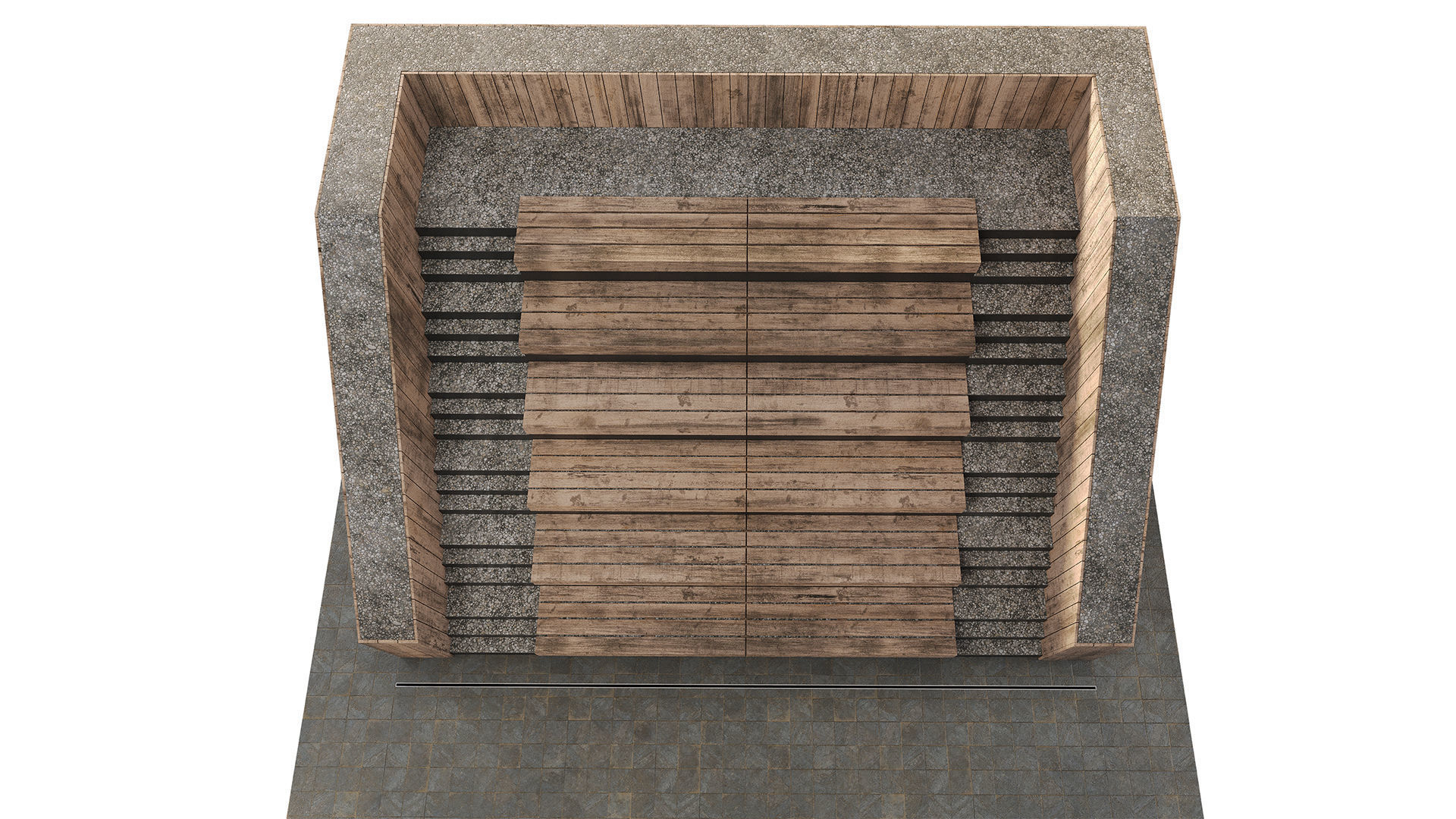 Open air cinema 3D model_8