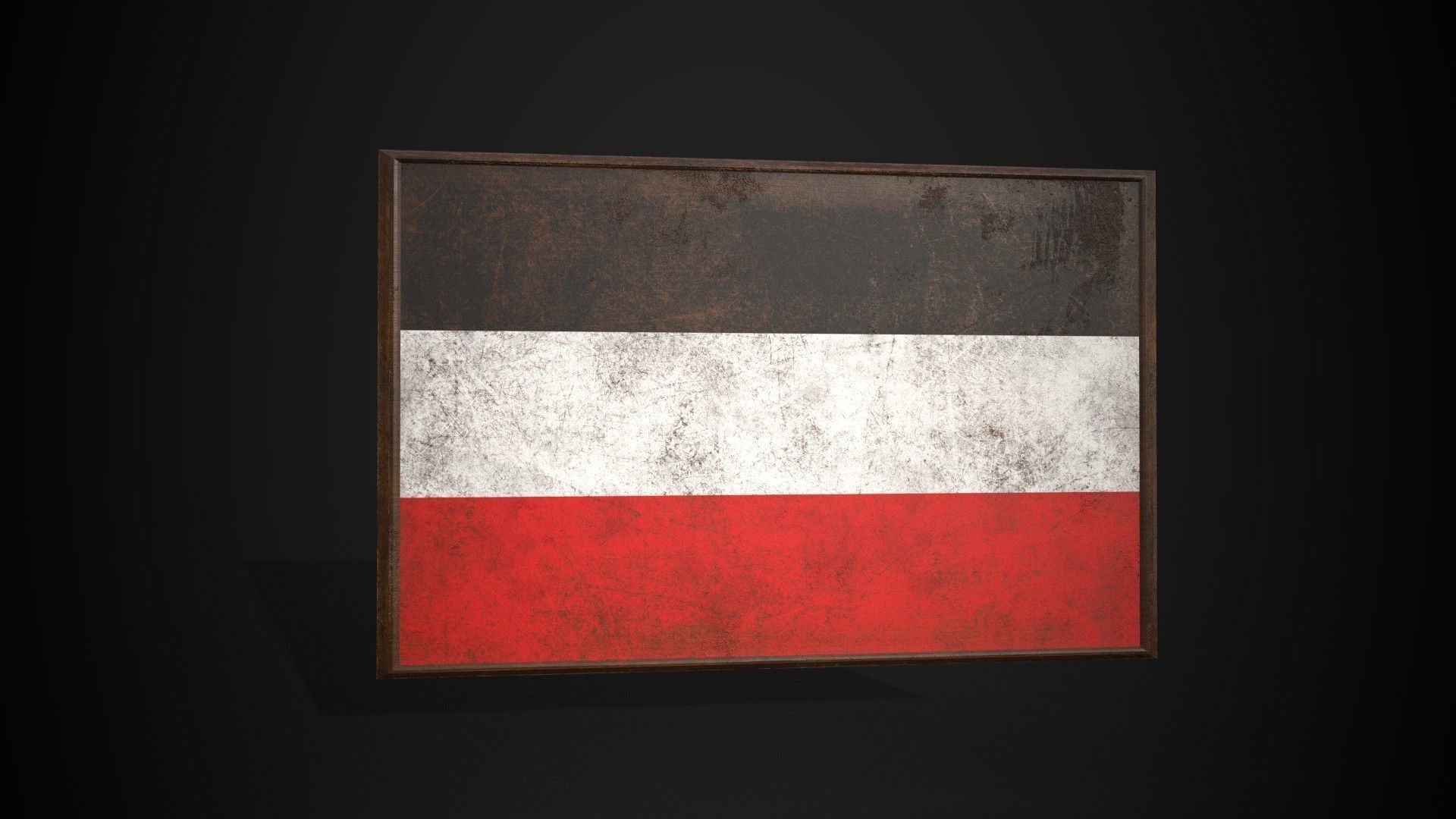 Old Picture Frame With North German Union Flag Low-poly 3D model_4