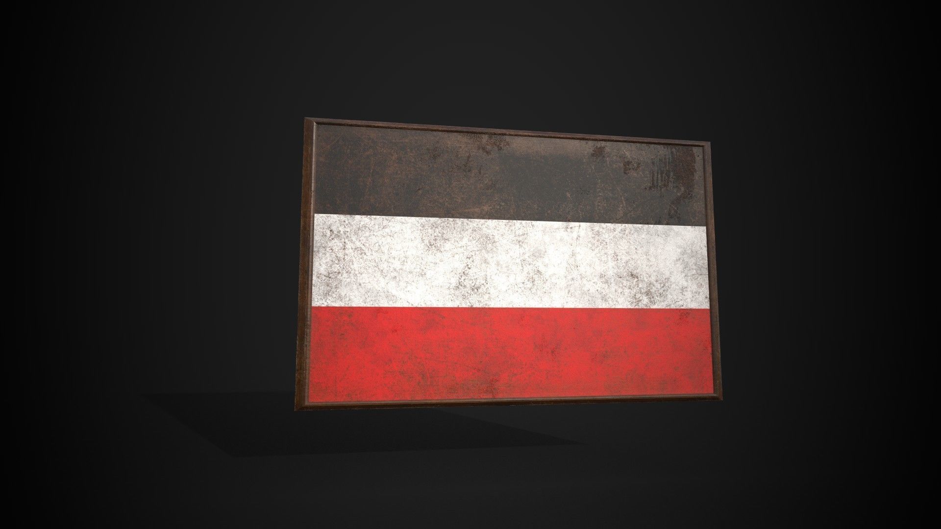 Old Picture Frame With North German Union Flag Low-poly 3D model_1