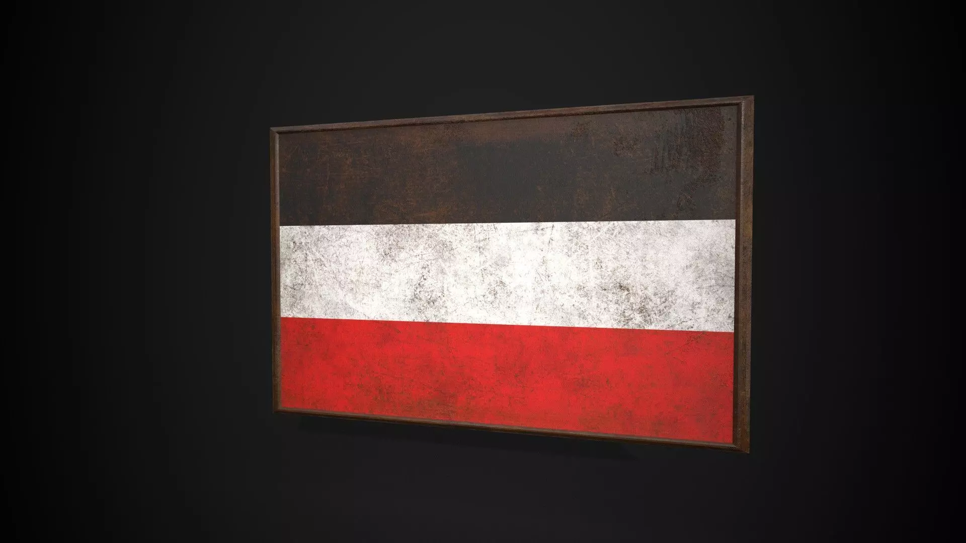 Old Picture Frame With North German Union Flag Low-poly 3D model_0