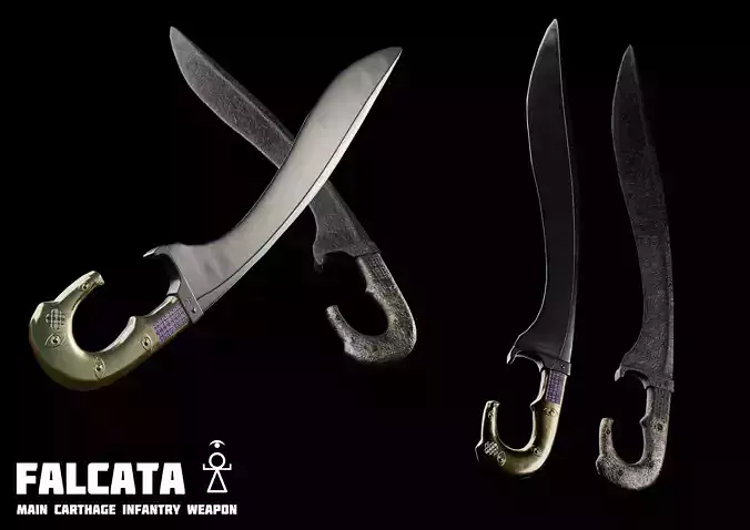 Falcata Game ready free model