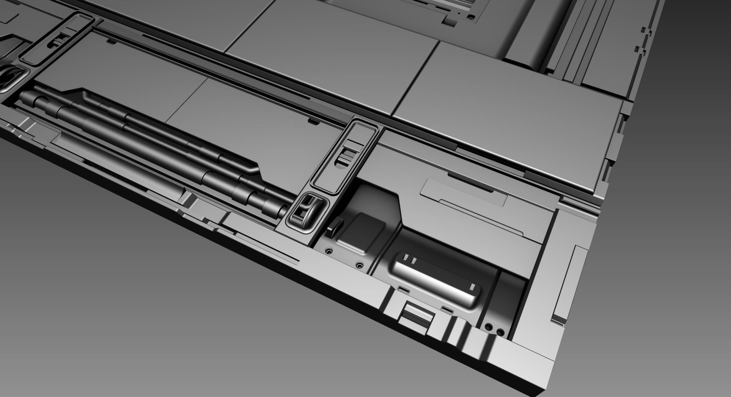 3d Sci-Fi Panel Module Low-poly 3D model_4