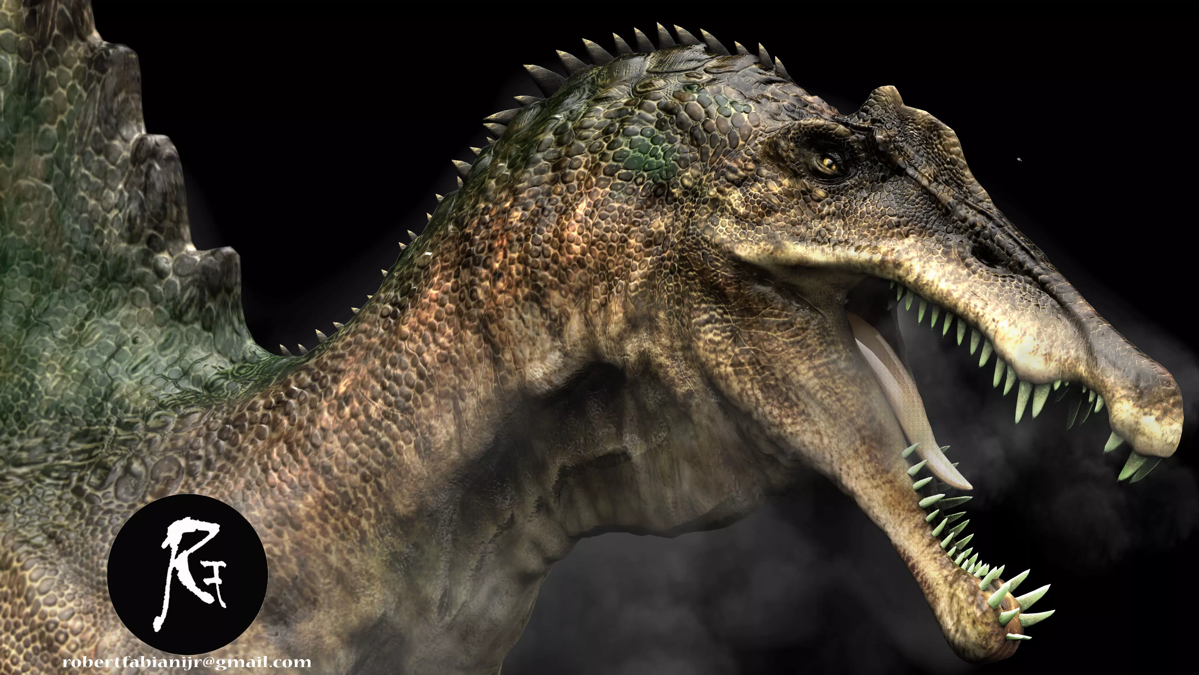 Spinosaurus Low-poly 3D model