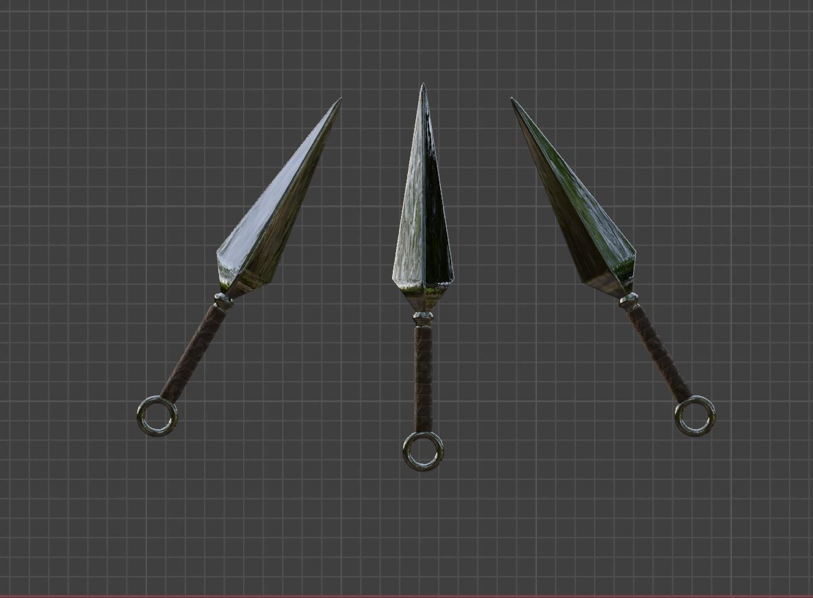Kunai 3D model_2