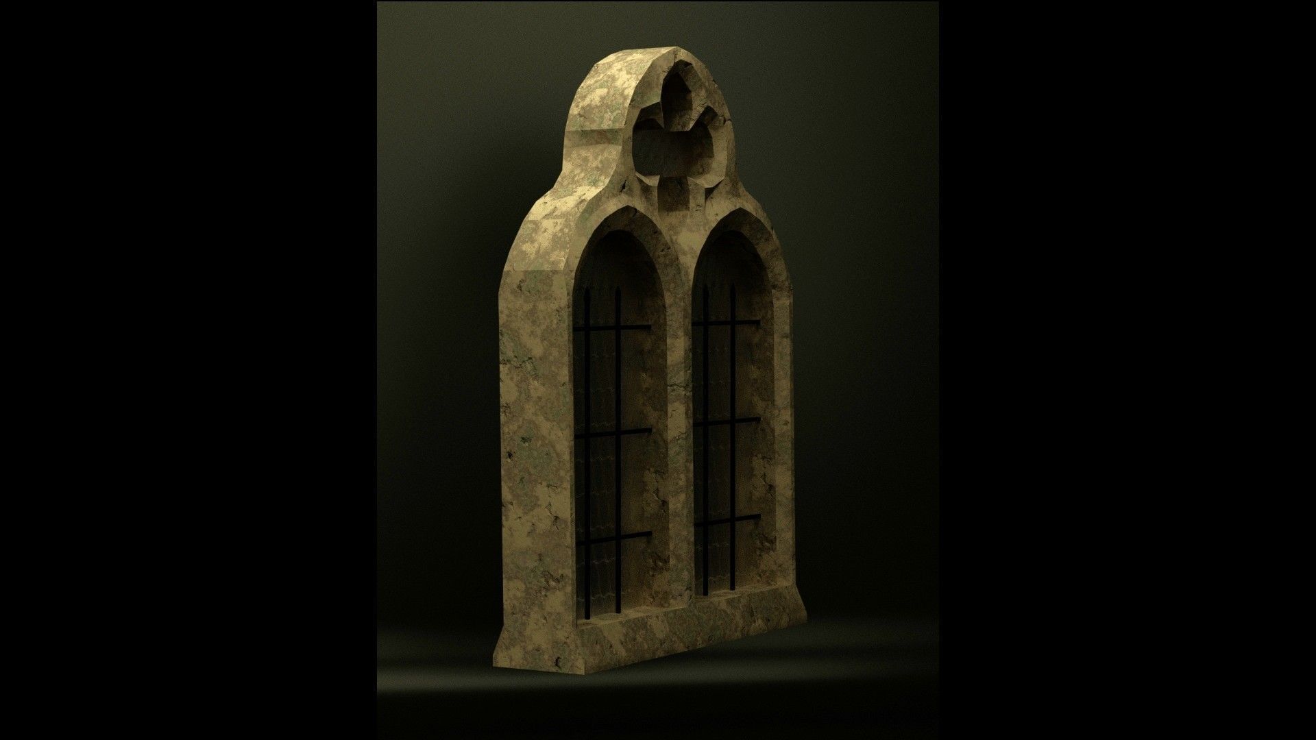 Medieval Window Free low-poly 3D model_2