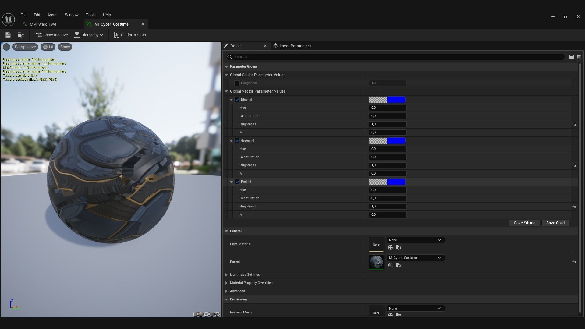 Cyber Costume UE5 Rig Game Ready Low-poly 3D model_10