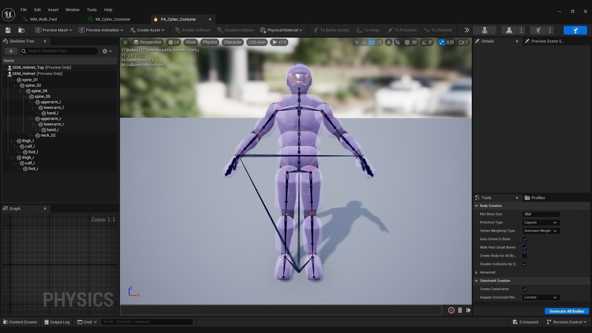 Cyber Costume UE5 Rig Game Ready Low-poly 3D model_9