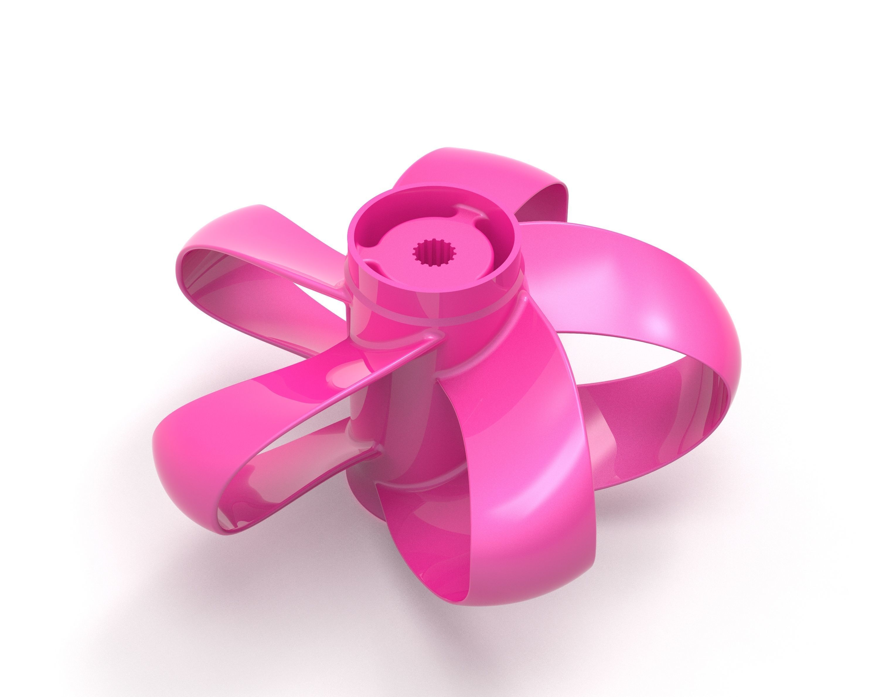 Toroidal boat propeller - 5 blades 3D print model_2