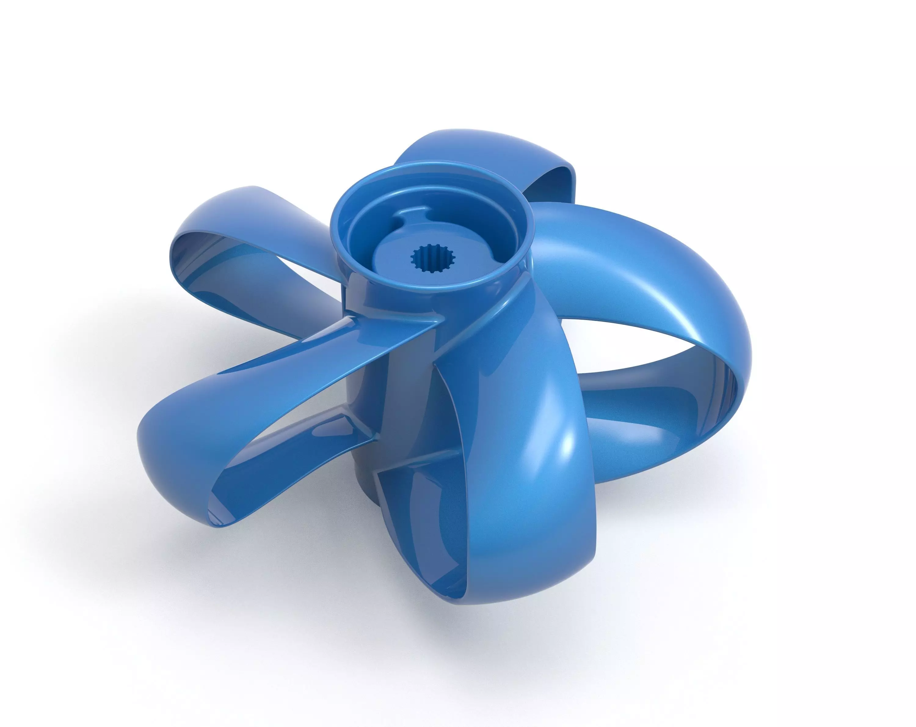 Toroidal boat propeller - 5 blades 3D print model_0