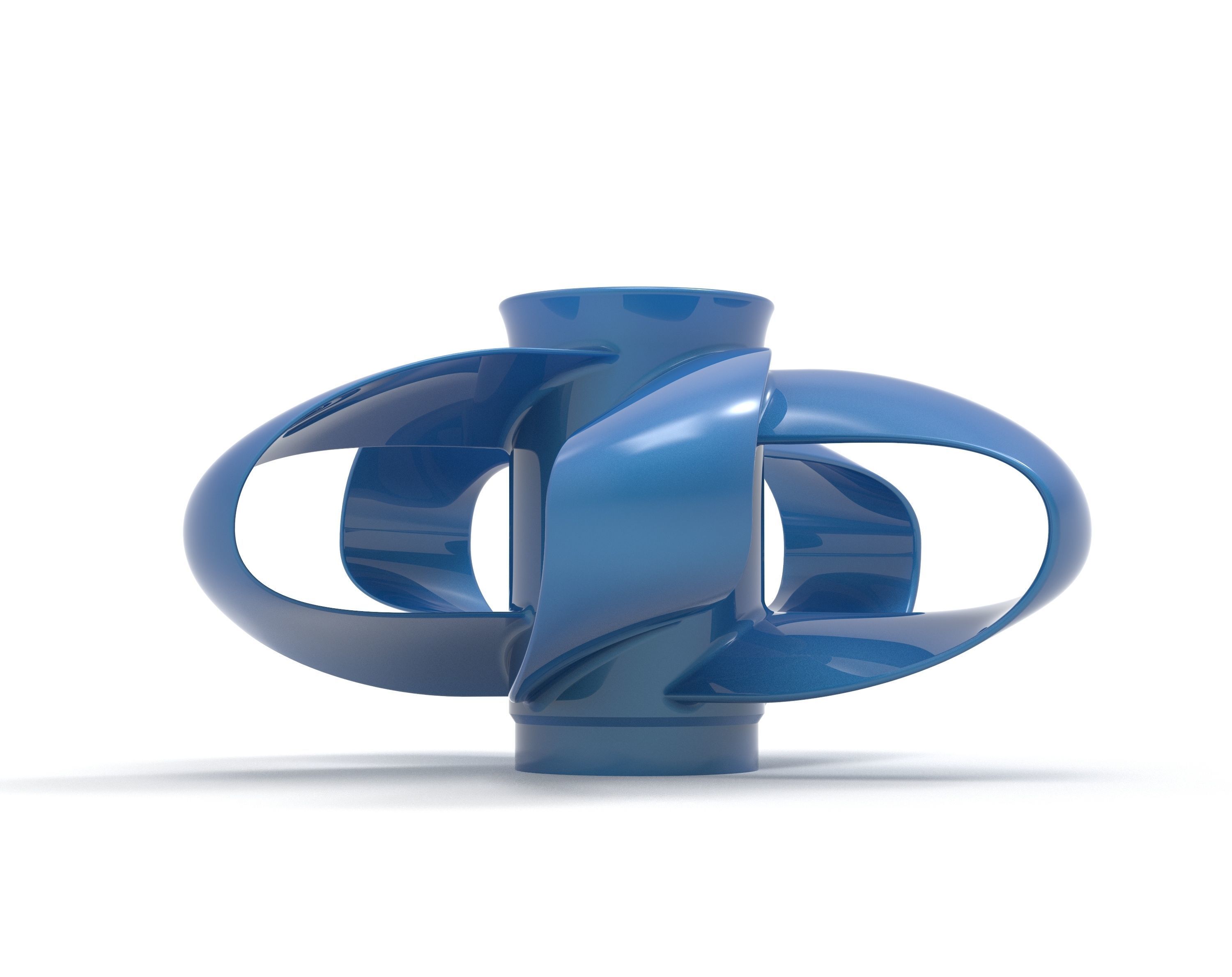 Toroidal boat propeller - 5 blades 3D print model_1