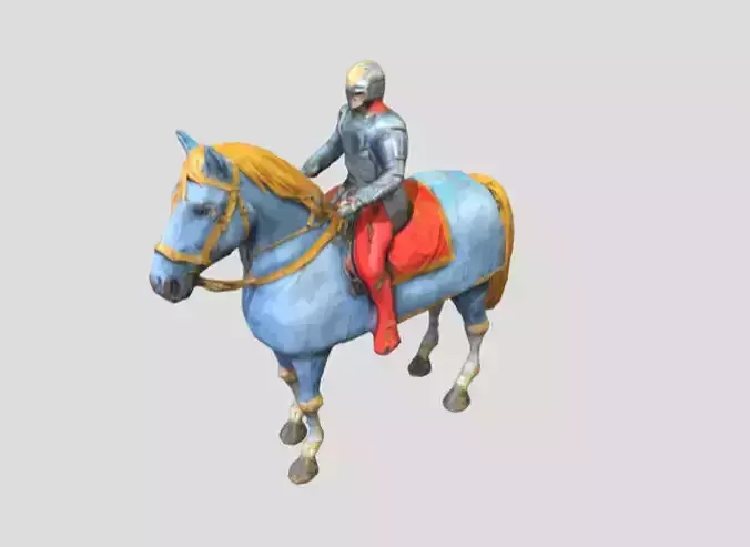 Knight Horse 1 Low Poly