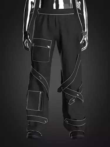 STRAPPED CARGO PANTS