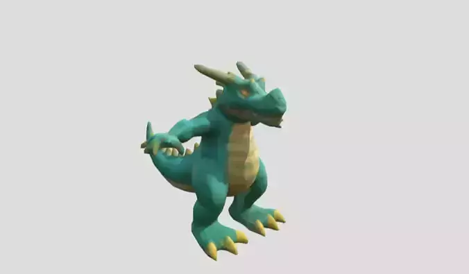 Silverie Cute Dragon Low Poly