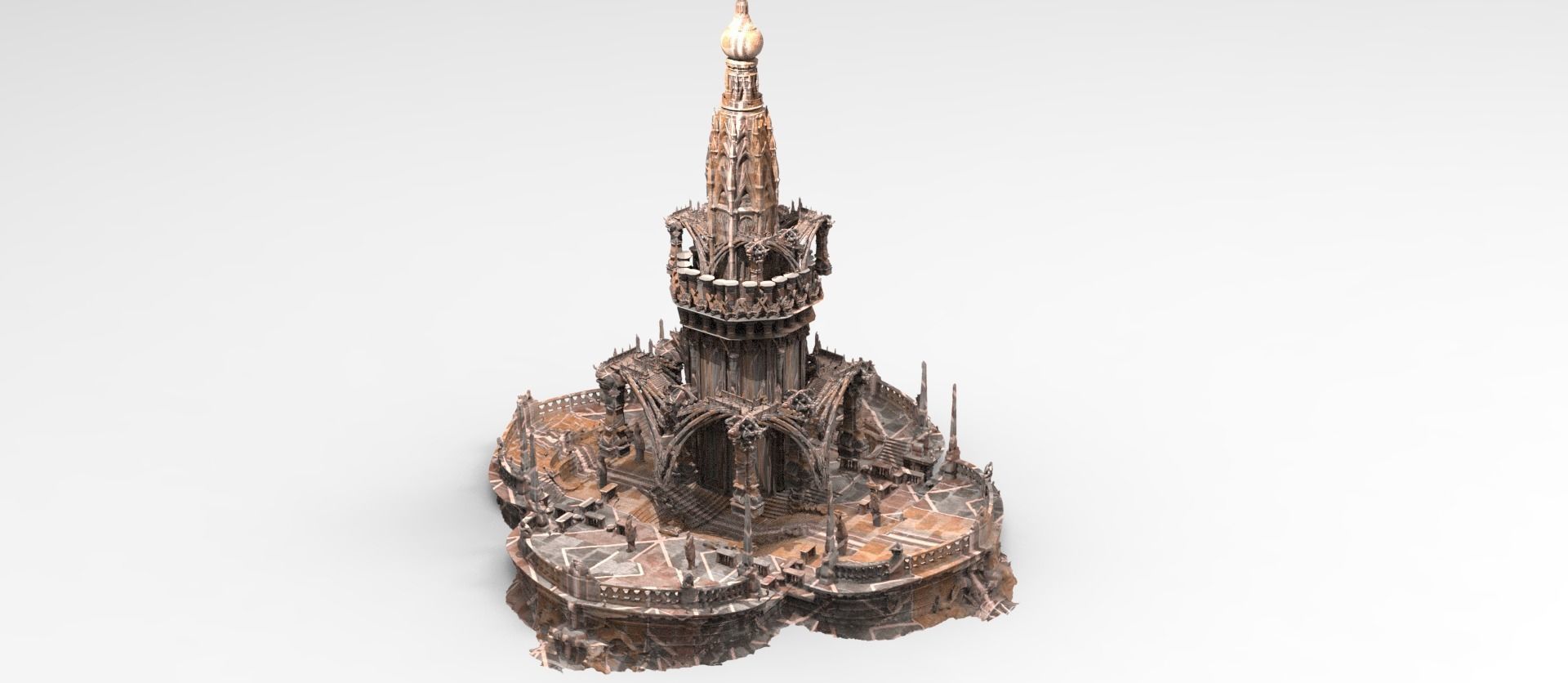 Sardian Stone temple Ruins 3D model_1