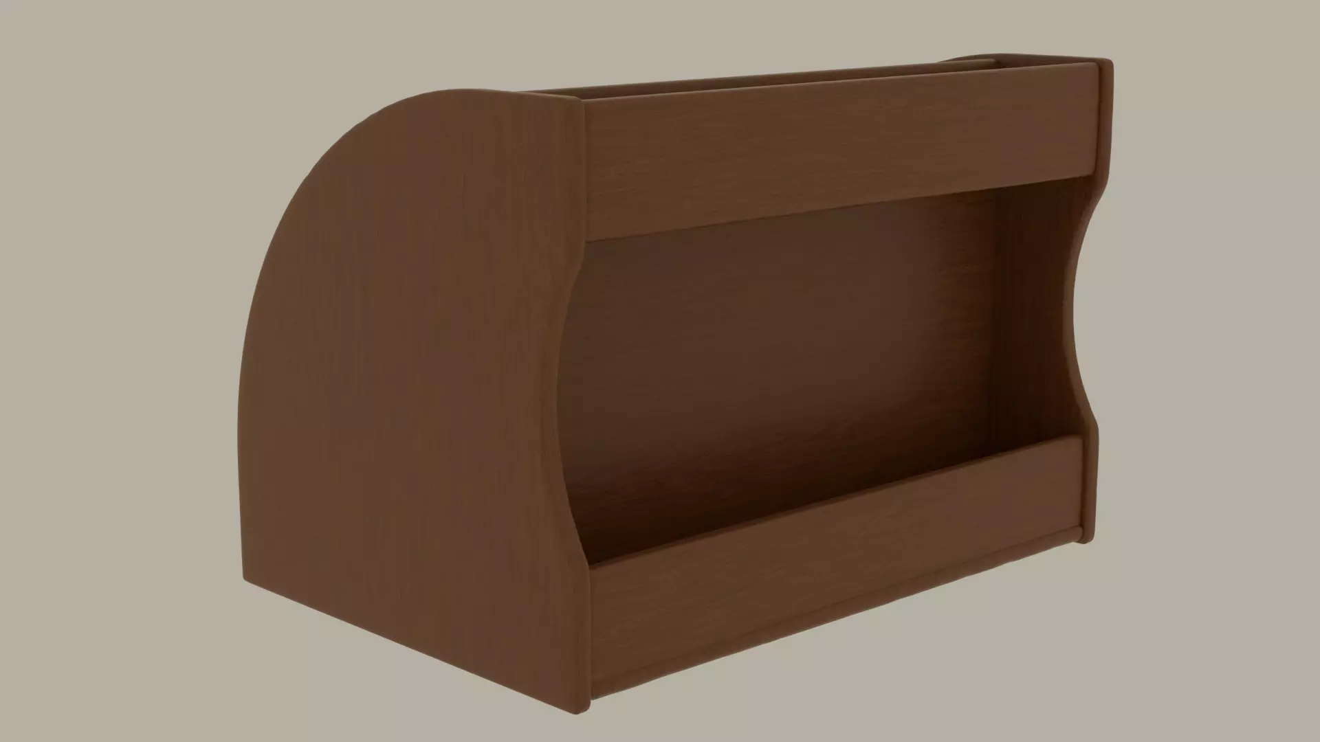 Wooden Desk Organizer 3D model_3