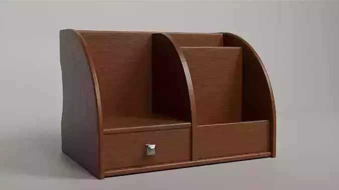Wooden Desk Organizer 3D model Wooden Desk Organizer 3D model