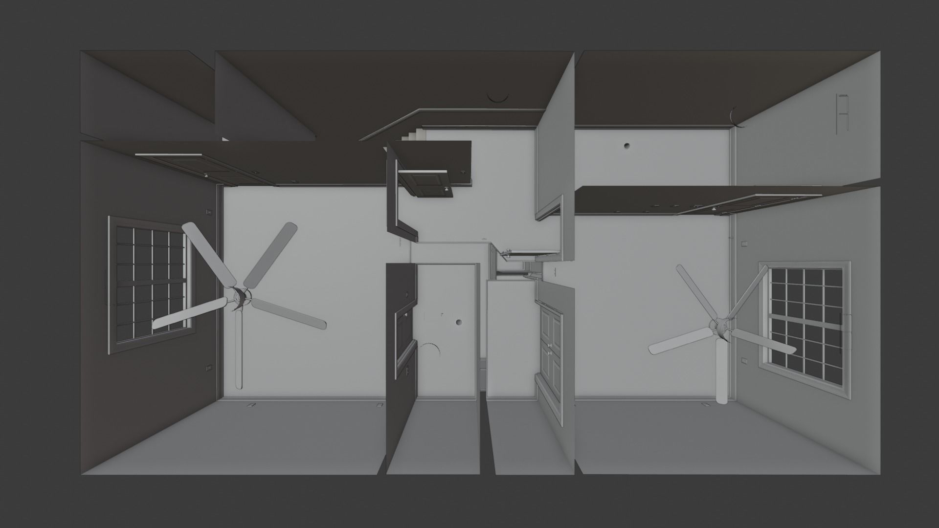 Empty Apartment with 4K Textures Low-poly 3D model_17