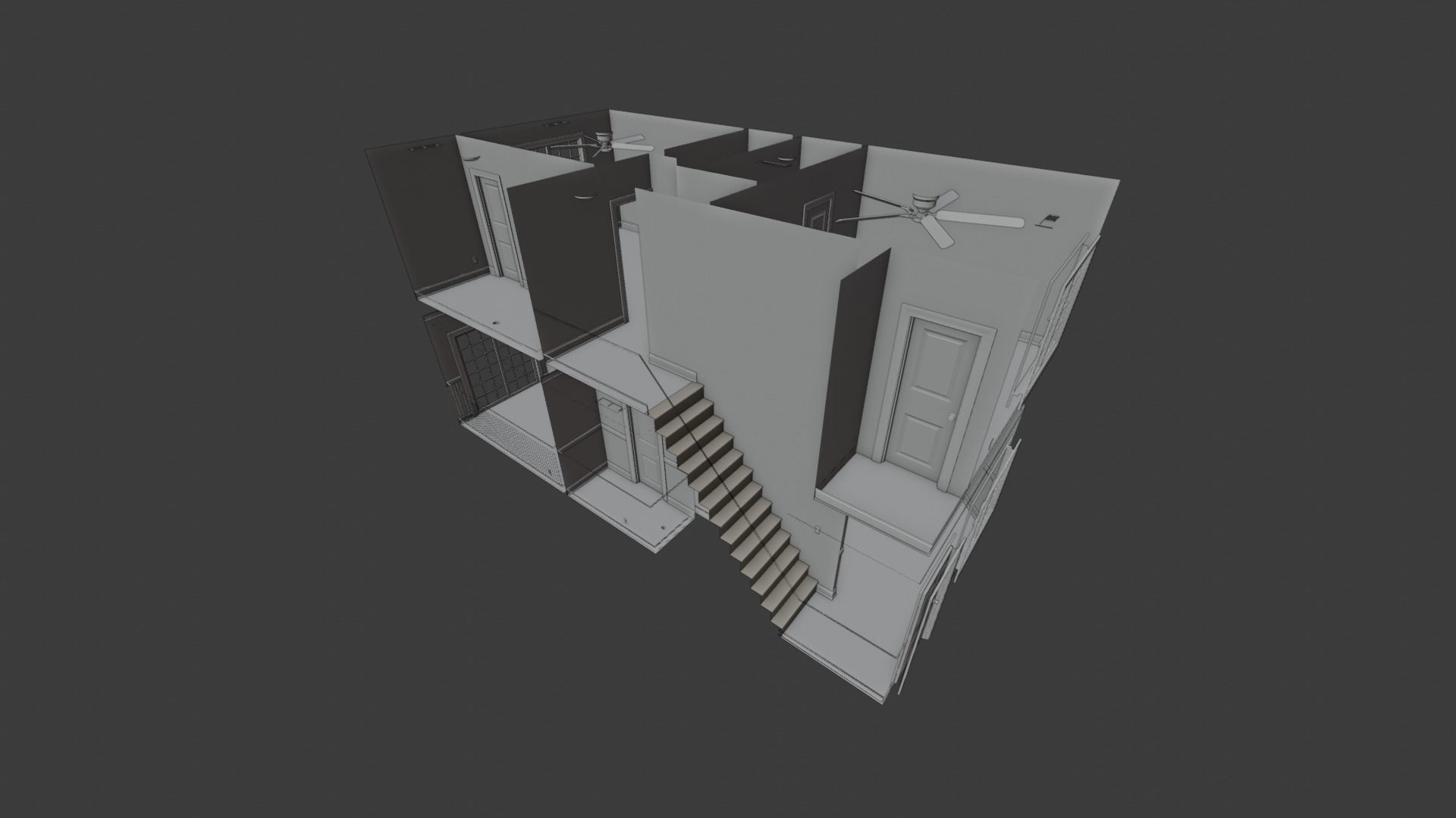 Empty Apartment with 4K Textures Low-poly 3D model_15