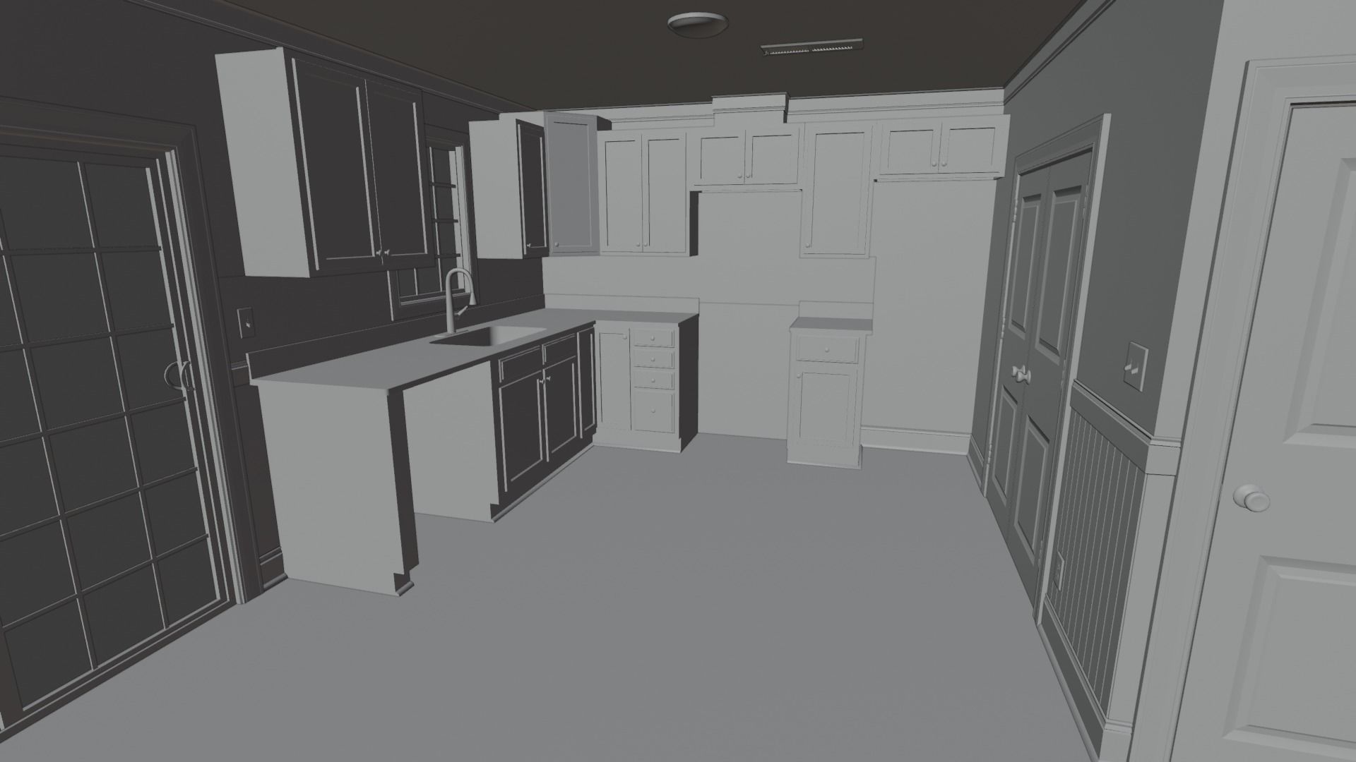 Empty Apartment with 4K Textures Low-poly 3D model_4