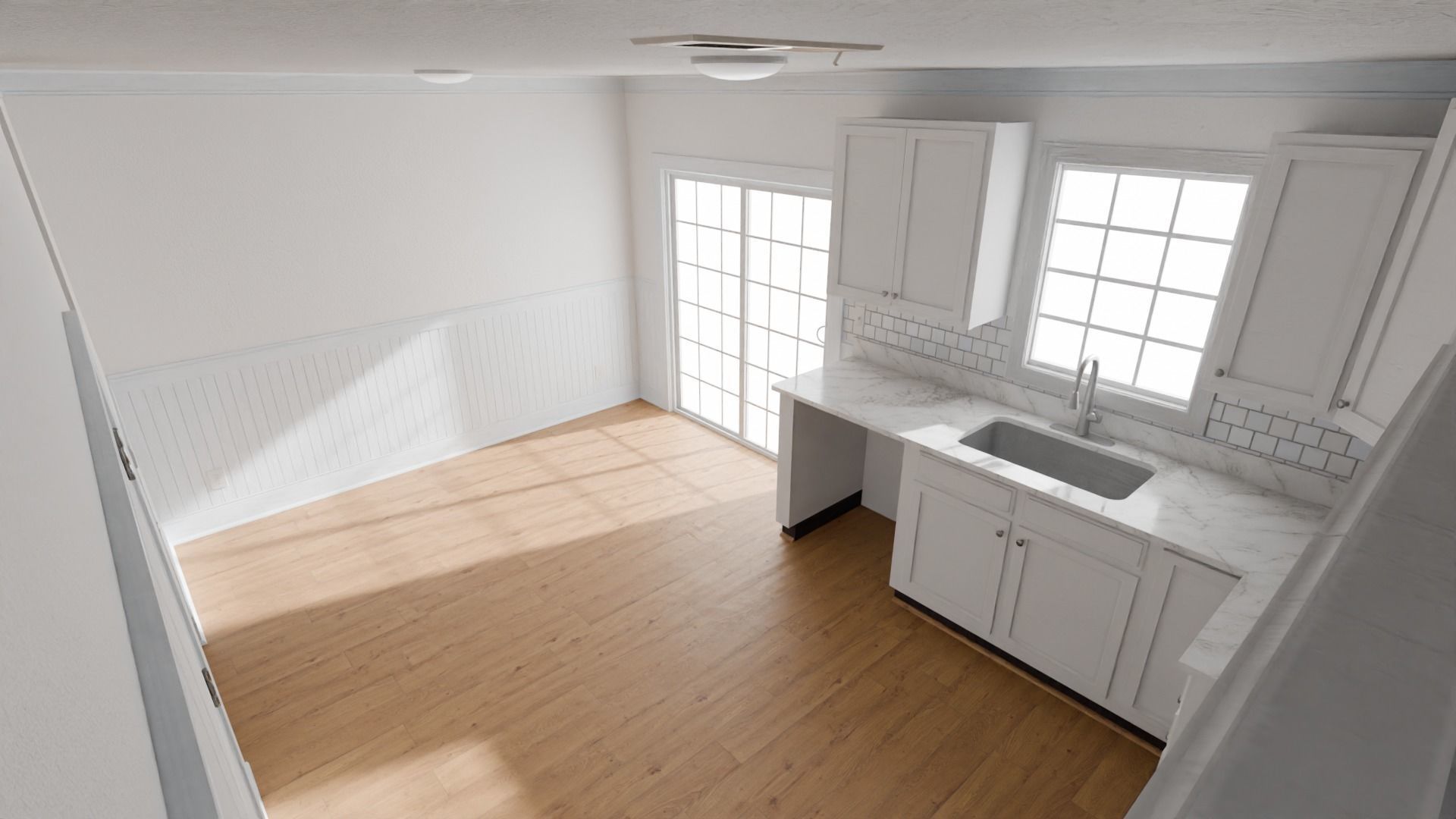Empty Apartment with 4K Textures Low-poly 3D model_6
