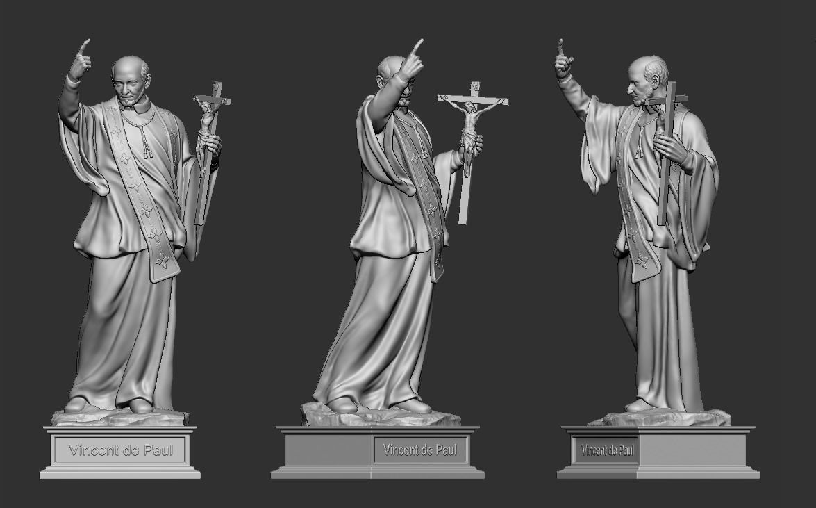 Vincent de Paul 3D print model_2