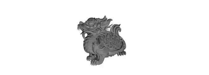 dragon turtle Asian 3D model for printing and CNC