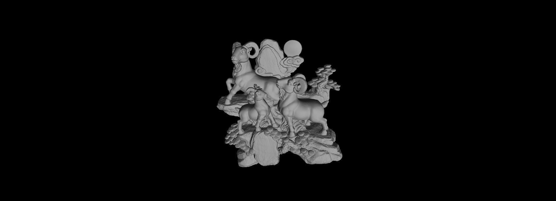 3 Goat 3 TAM DUONG KHAI THAI 3d model for printing and CNC 3D print model_1